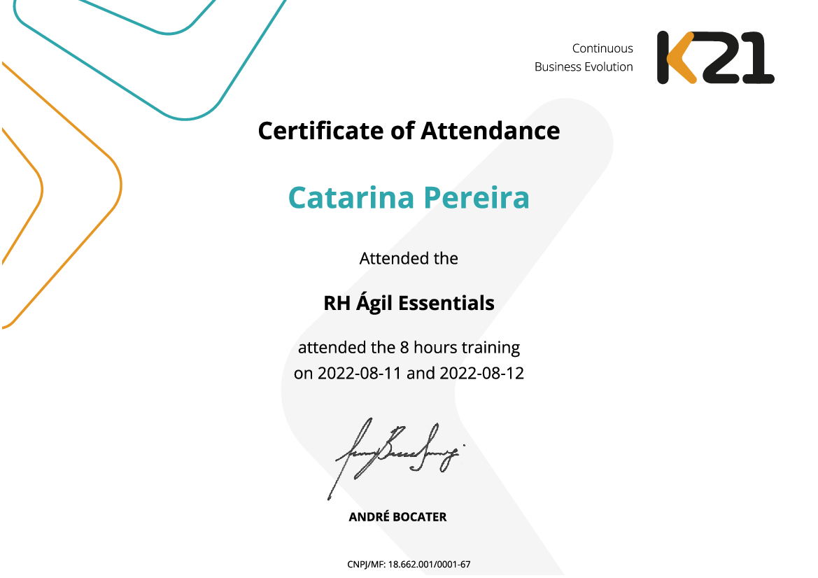 Certificado K21